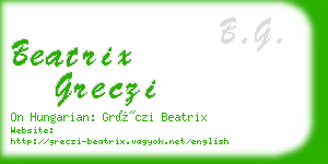 beatrix greczi business card